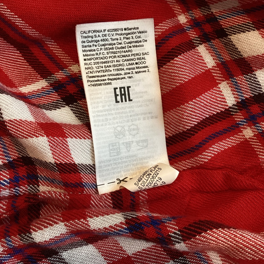 Women’s Banana Republic Button Down Long Sleeve Shirt Dillon Viscose Small Red - Picture 11 of 12